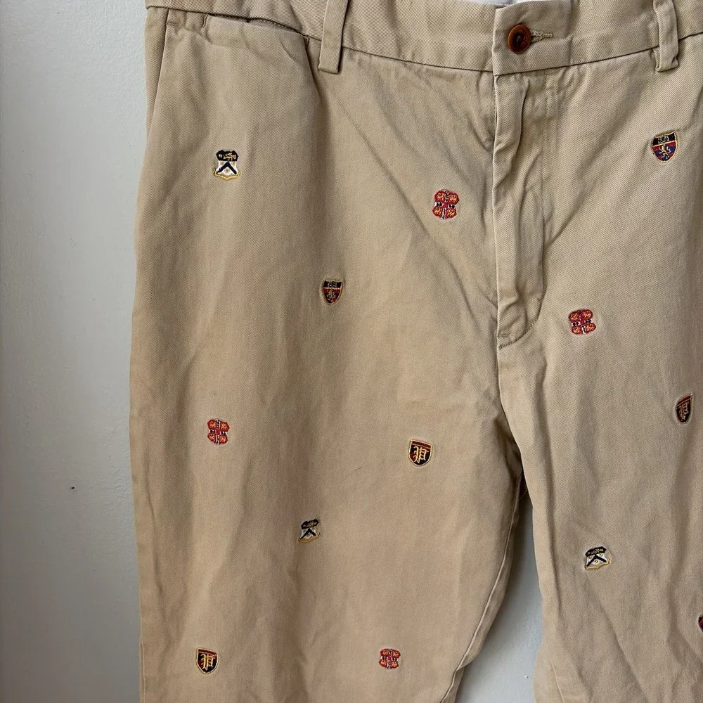 Polo Ralph Lauren Chinos Embroidered Crest & Shield Design Classic Fit 36x32